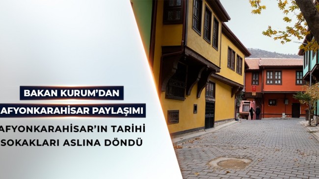 Çevre, Şehircilik ve İklim Değişikliği Bakanlığı, Afyonkarahisar’daki Sokak Sağlıklaştırma Projesi’ni Tamamladı